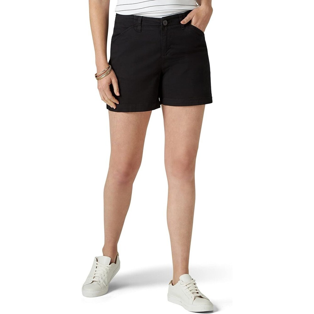 Lee Women's Legendary 5" Chino Short,‎ Black, 8 Medium
